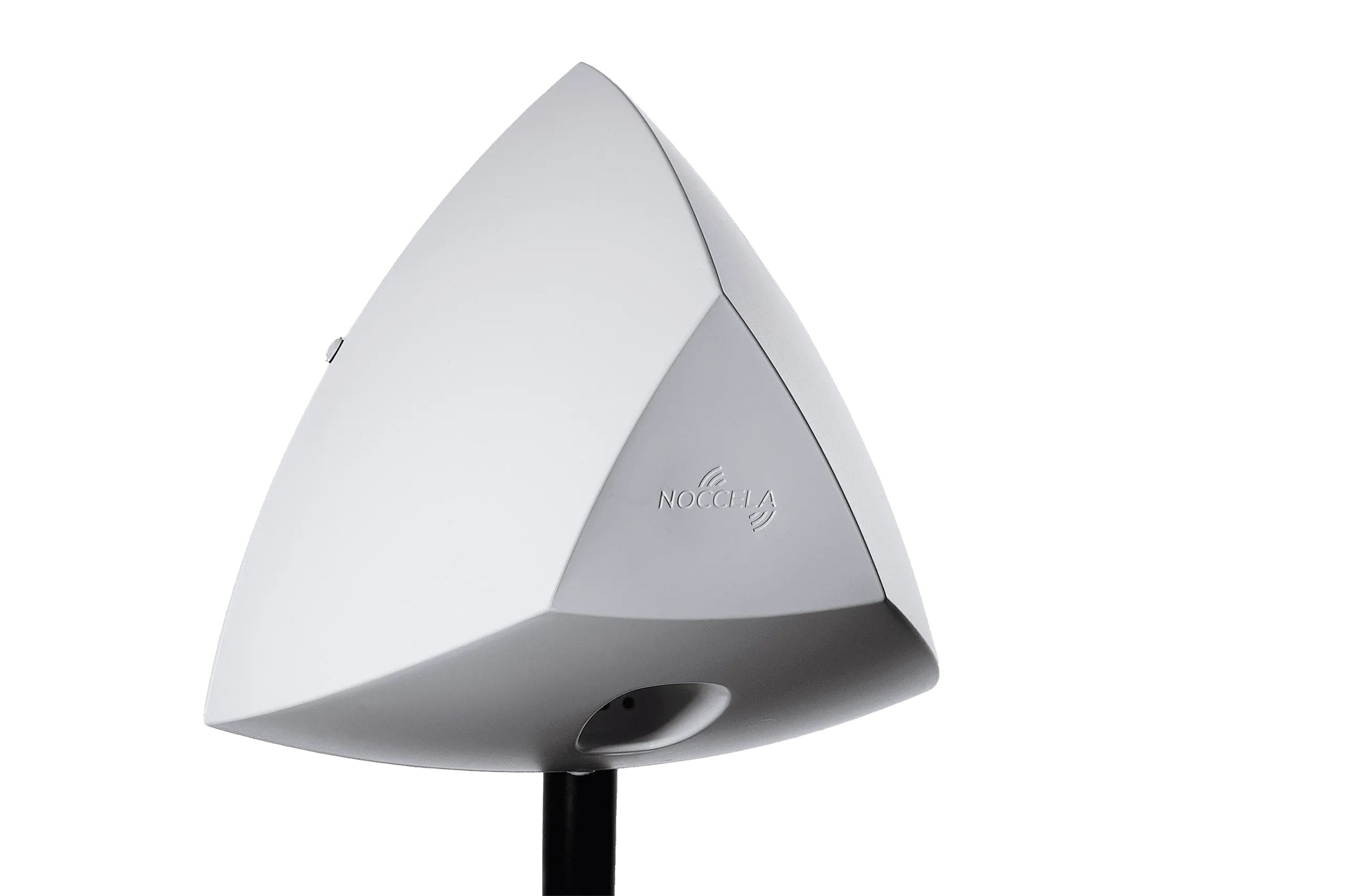 Noccela Sports Beacon, a white weatherproof base station on a pole